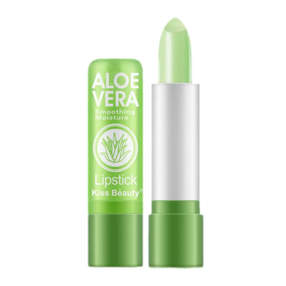 Aloe Vera Color-Changing Lipstick Long-Lasting, Moisturizing, Temperature-Activated Lip Balm, Fade-Resistant Nourishing Lip Care Oasis Select 1pcs