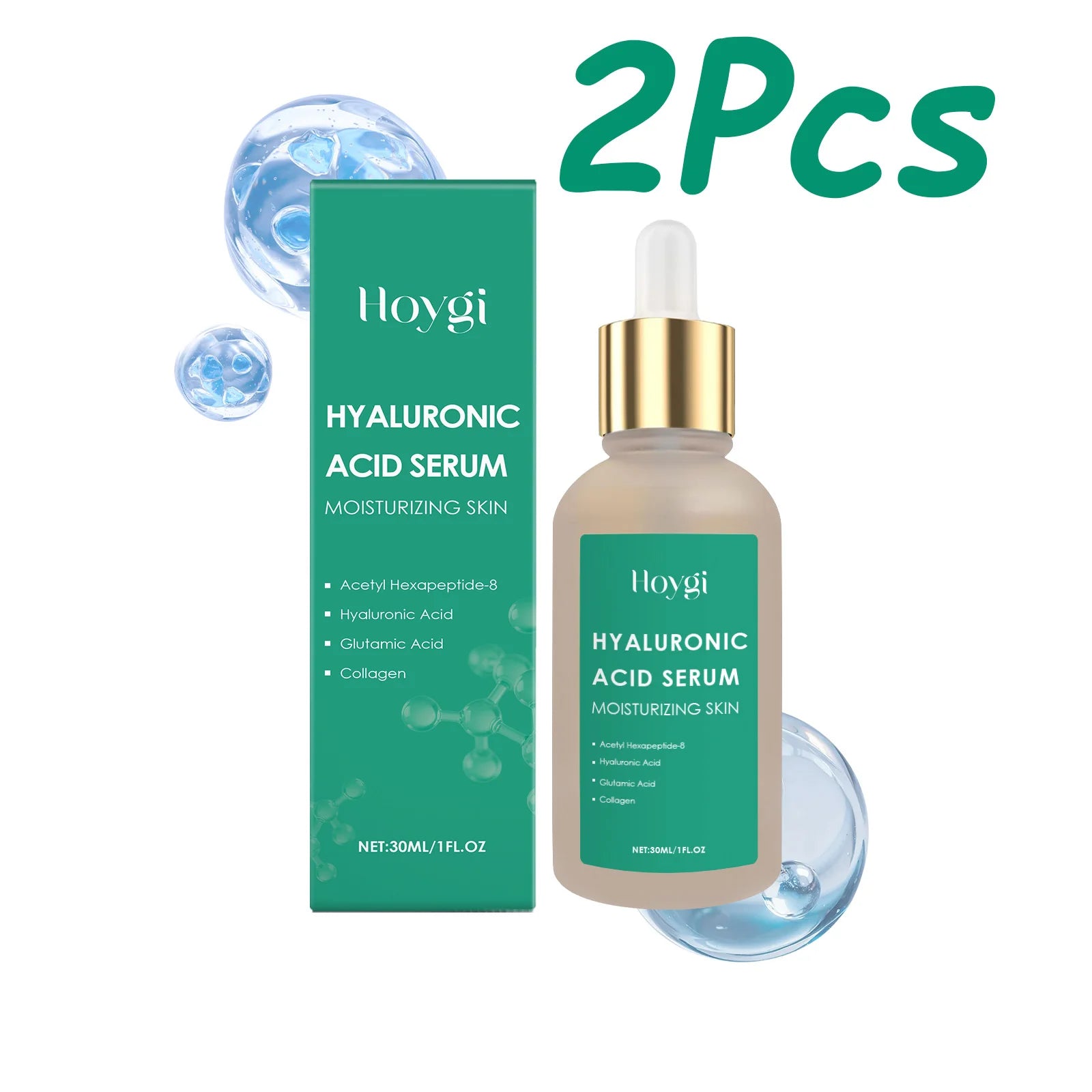 Hoygi Hyaluronic Acid Face Serum – Hydrate & Soothe Skin Hyaluronic Acid Serum Oasis Select 60ml Boxed