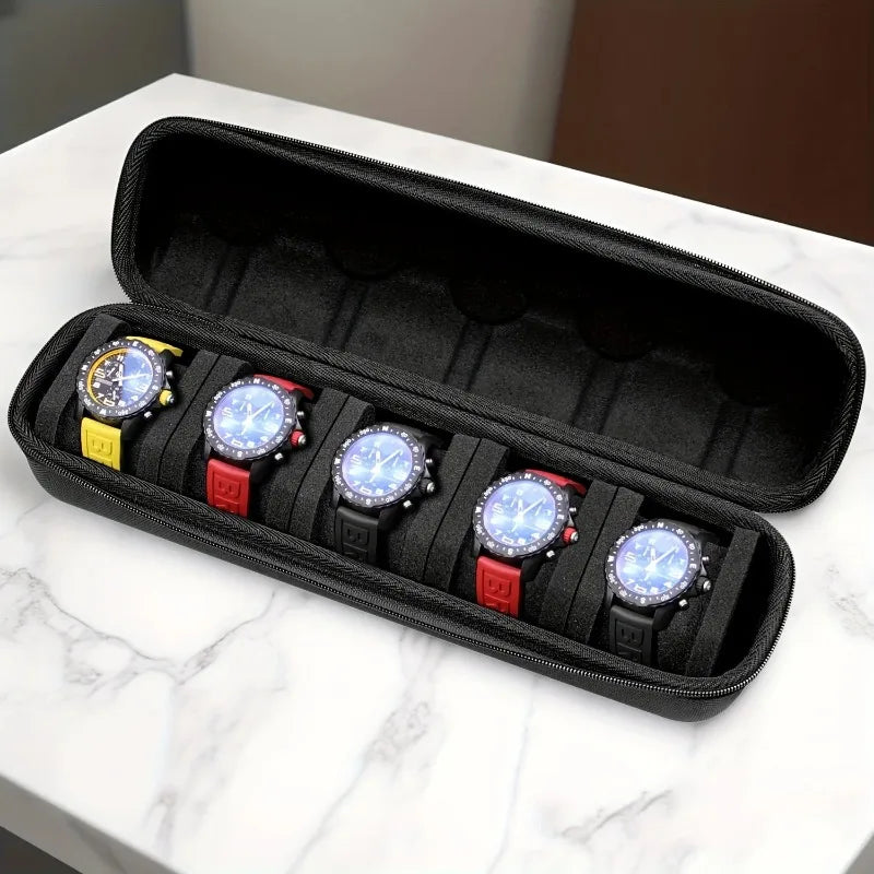 Multi Slot Smart Watch Storage Box with Sponge Inner Tray Portable Watch EVA Waterproof and Dustproof Storage Bag Oasis Select