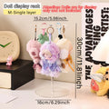 1pc Rotatable for Labubu Hanging Display Rack Suitable for Plush Toy Blind Box Storage Display Rack Jewelry Organizer Oasis Select M-transparent