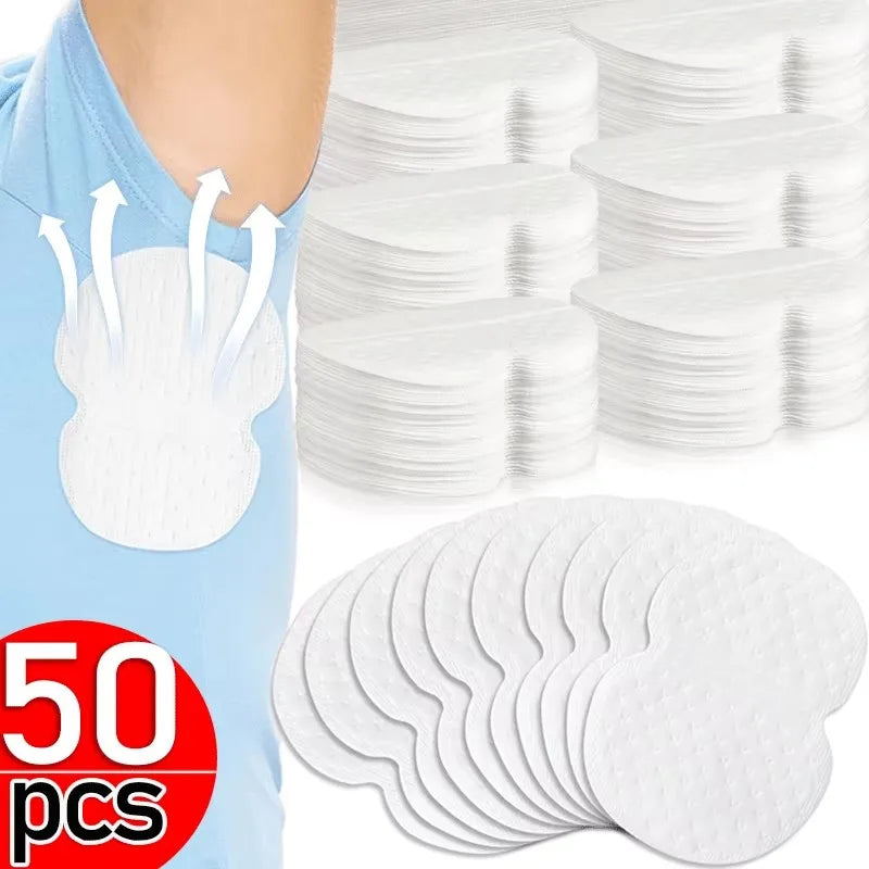 10/30/60pcs White Unisex Sweat Pads Summer Deodorants Underarm Anti Perspiration Sweat Pads Disposable Absorb Sweat Shield Pad Oasis Select