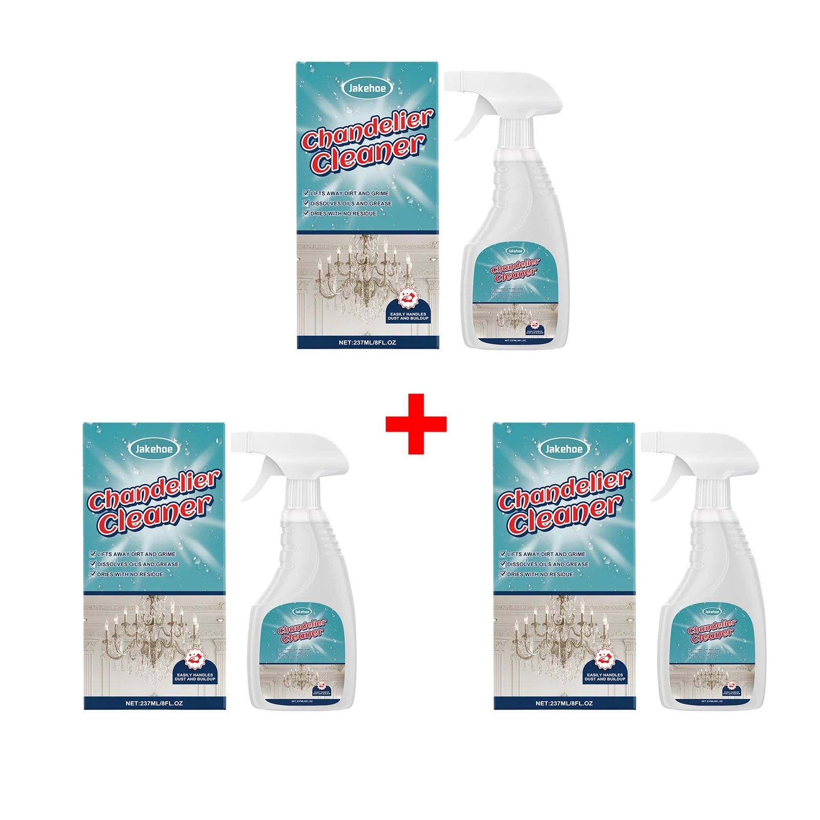 Chandelier Cleaner Spray Removes Dust and Grime Restores Sparkling Shine No Residue Cleaning Glass Dust Lamp Care Oasis Select 3pcs