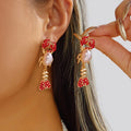 Creative Ocean Series Lobster Earrings Enameled Metal Exquisite Animal Earrings Ear Jewelry for Girls Ladies Oasis Select E
