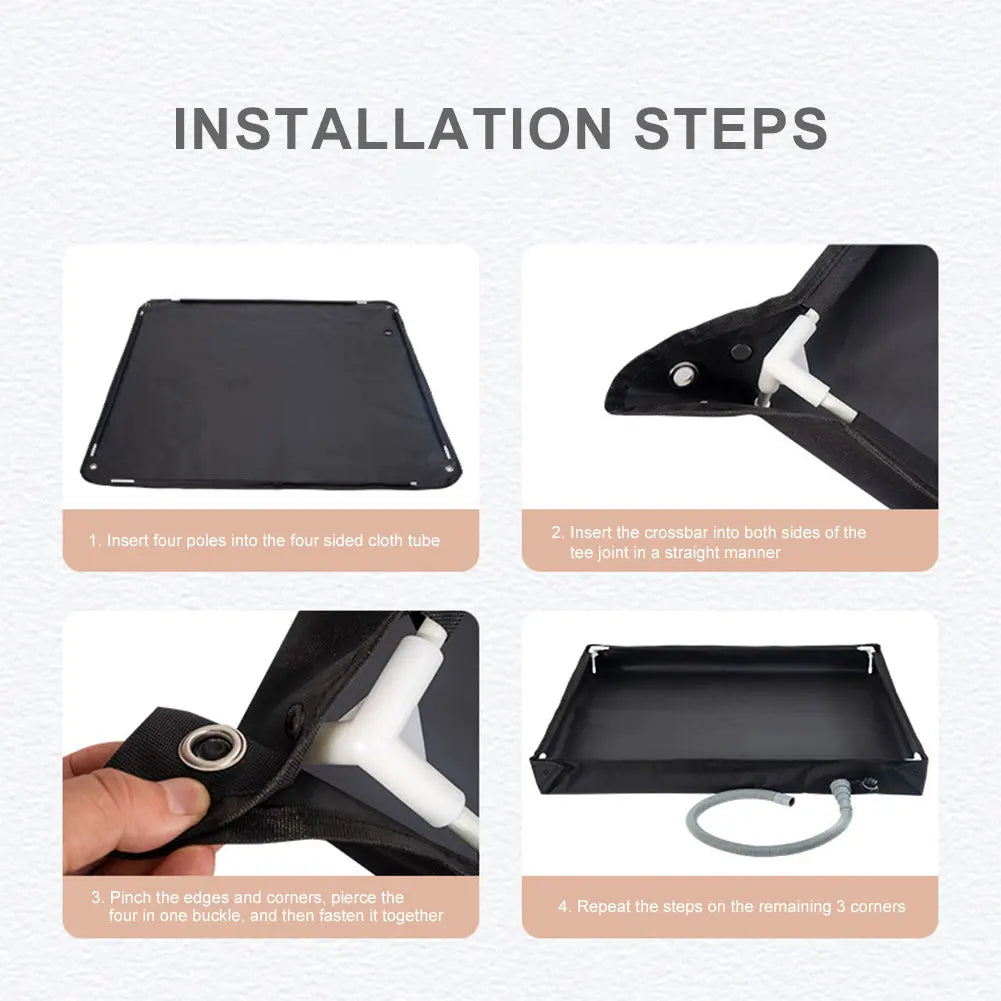 Foldable Shower Base with Drain – Camping, Pet & Beach Tray Portable Shower Tray Oasis Select