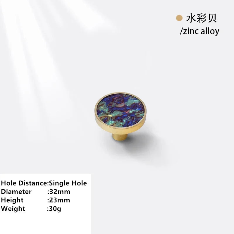 Handles Drawer Cabinet Furniture Kitchen Handles for Cabinet Knob Door Drawer Furniture Kitchen Knob Brass Polychrome Shell Oasis Select Multicolored Shell