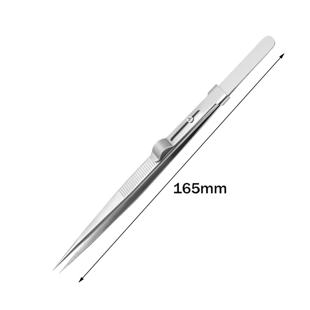 1/2/3Pcs Diamond Tweezers Gem Stone Jewelry Locking Diamond Claw Holder Beads Ball Grabber Pick up Tool Tongs for Making Oasis Select A