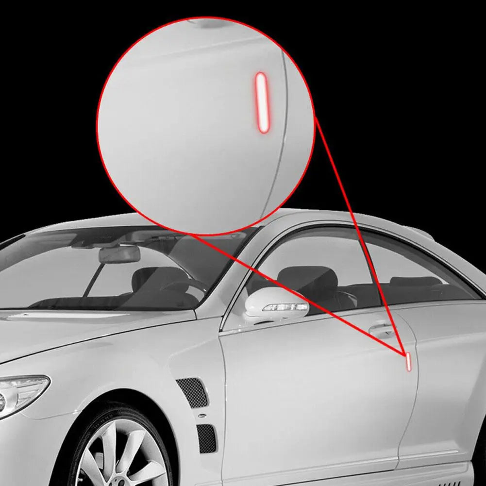 Car Reflective Sticker Car Door Stickers Decal Warning Reflective Tape Strips Red Safety Mark Auto Reflector Stickers Oasis Select