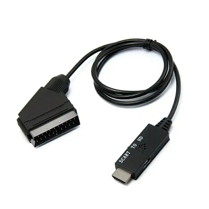1Set -Compatible Input To Scart Output Plug And Play For VHS VCR DVD HD -Compatible To Scart Audio Video Converter Cable Oasis Select