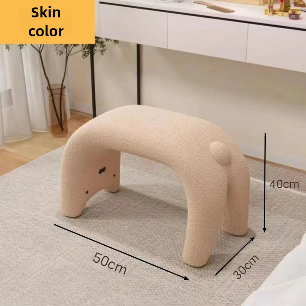 Cat Shoe Change Stool Household Door Shoe Stool Entry Small Stool Sitting Stool Low Stool Sofa Hair Stool Dressing Makeup Stool Oasis Select skin tone