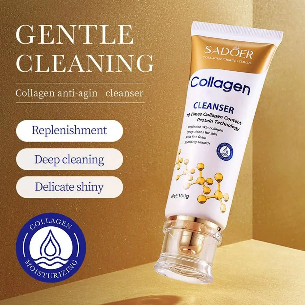 Collagen Cleansing Foam, Gentle Foaming Facial Cleanser With Collagen Face Wash For Deep Cleansing & Hydration Skincare 100g Oasis Select