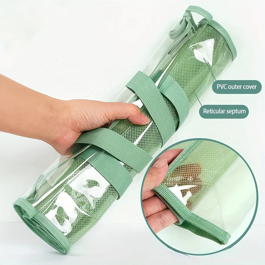 Large Capacity Waterproof Handheld Study Bag Elementary School Subject Test Paper Storage Bag Transparent Exam Bag PVC Material Oasis Select
