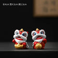 Tea Pet Lion Desktop Office Desk Tea Play Decoration Ornament Oasis Select Yuanbao Red