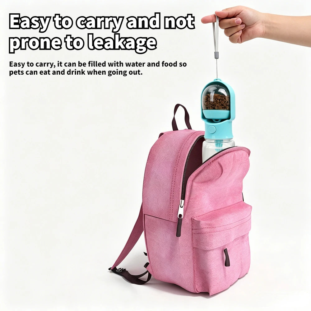 Portable Dog Cat Water Bottle with Storage Food and Water Container for Puppy Pets dogs Feeder Bowl Outdoor Travel Pet supplies Oasis Select