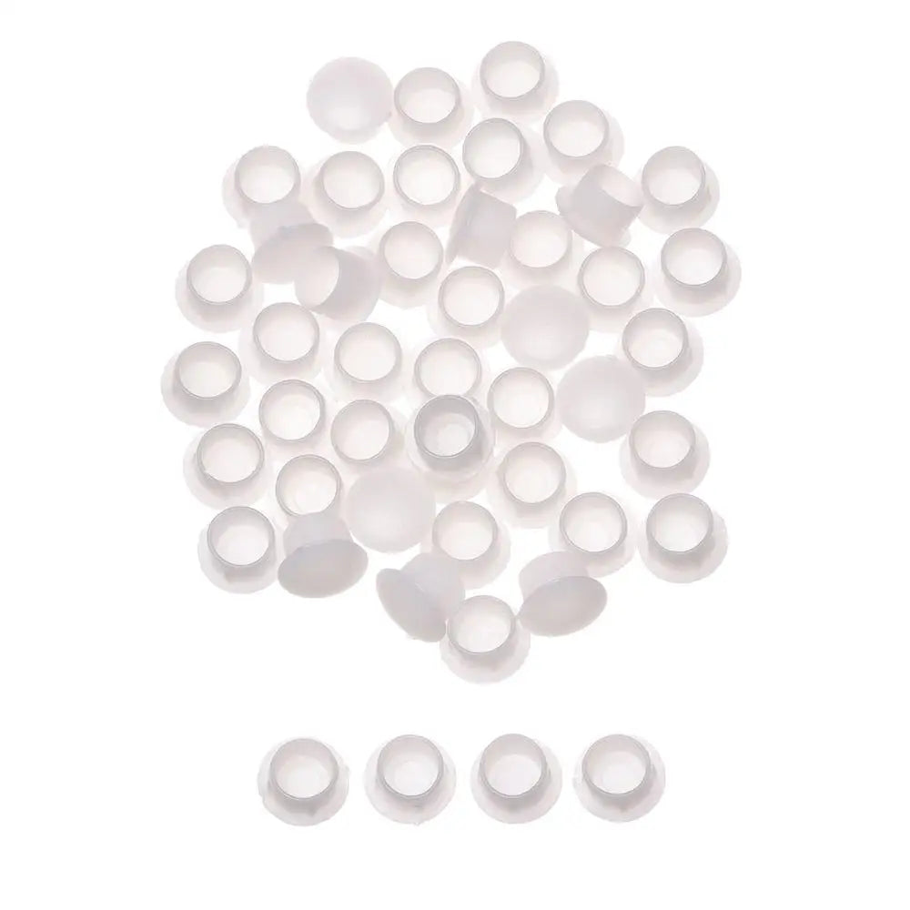 50Pcs Practical Exterior Hole Ornament Hardware Screw Decor Furniture Hole Covers Protective Cap Dust Plug Stopper Oasis Select 10mm-white