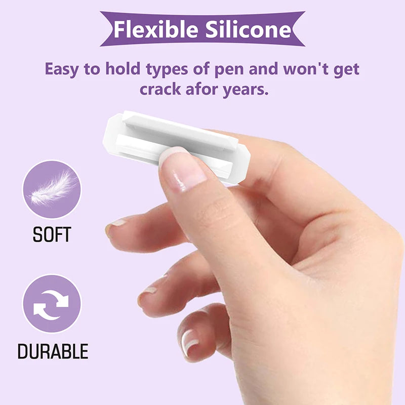 Self-Adhesive Silicone Pen Clip Wall Mount Holder – 2 Pack