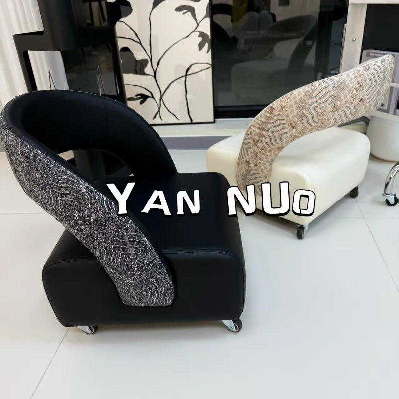 Single casual yo-yo sofa Nordic light luxury modern small apartment living room home special-shaped yo-yo stool shoe changing Oasis Select