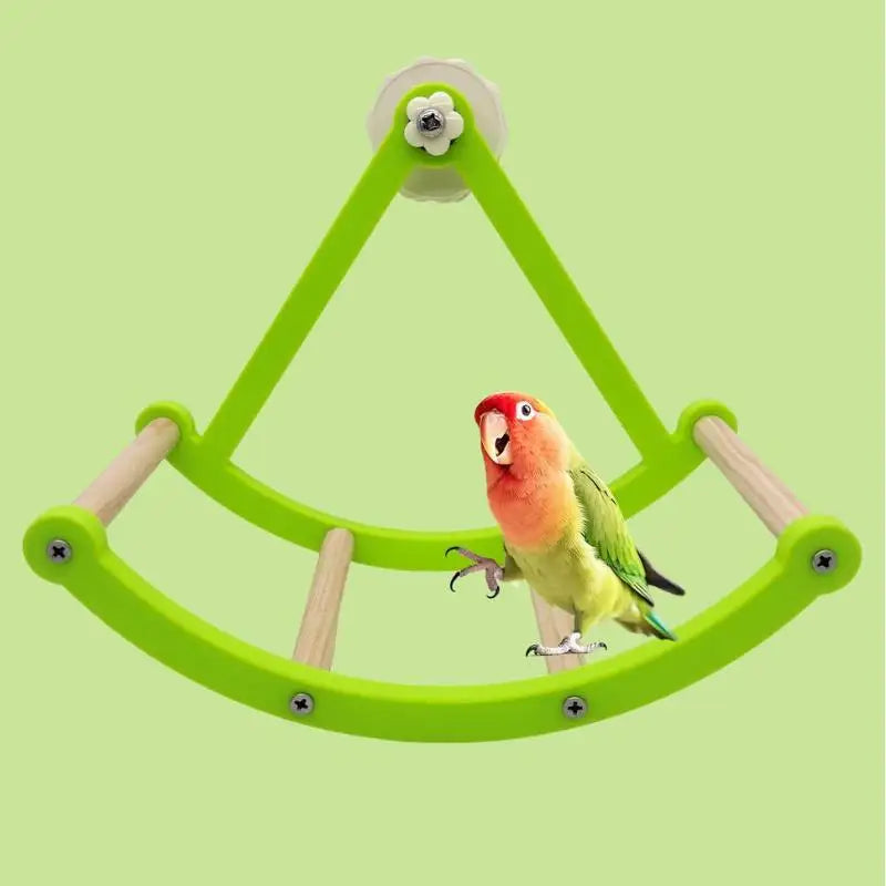 Creative Pirate Ship Bird Cage Swing Toy with Climbing Ladder for Parrots Bird Sports Swing Stand Pet Supplies Oasis Select