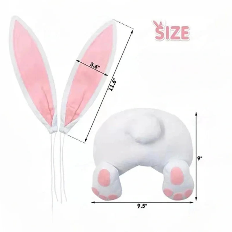 Easter Themed Bunny Wreaths Decorate Outdoor Patio Hanging Decorations Wall Holiday Decorations Props Oasis Select Rabbit White