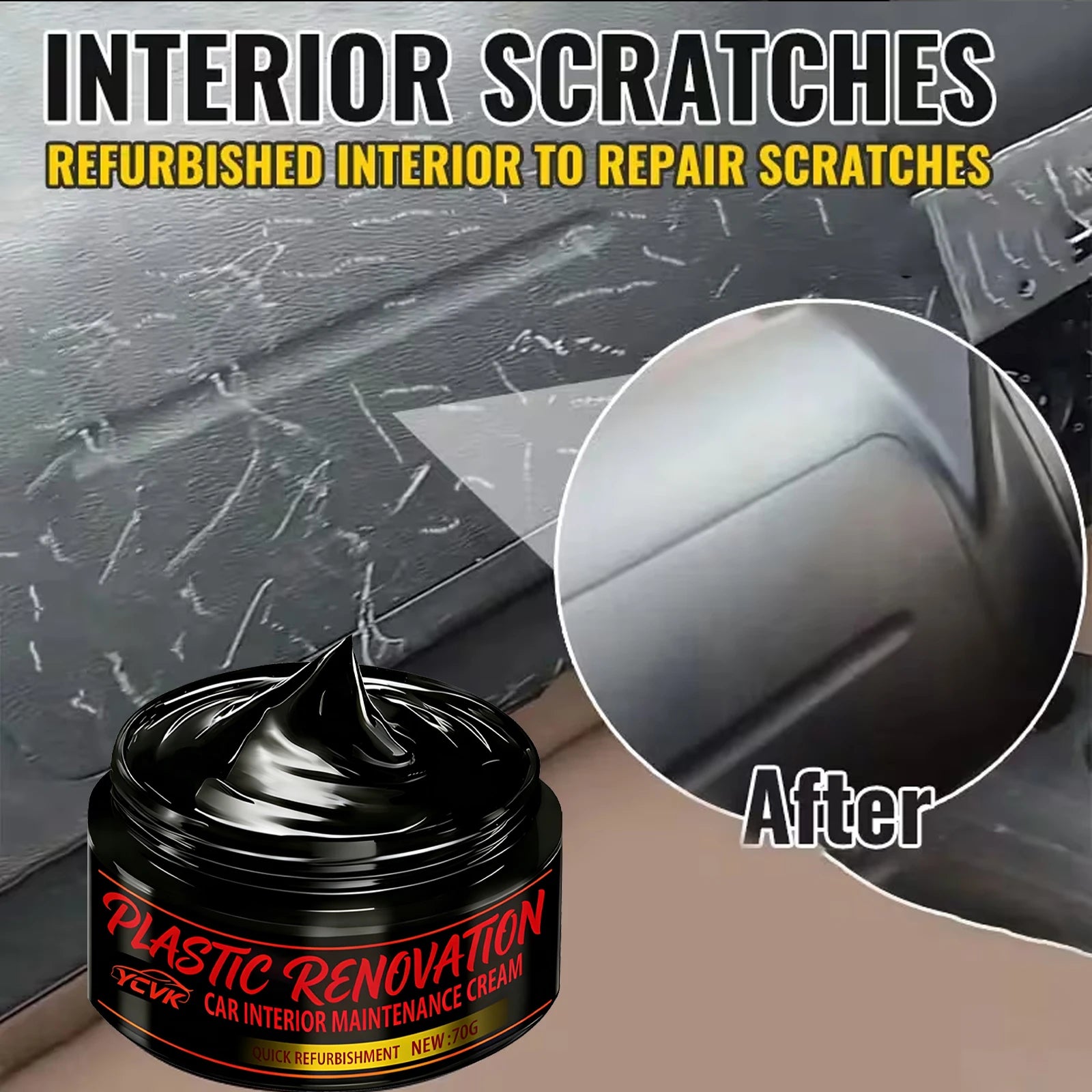 Car Interior Plastic & Leather Restorer Cream 70g | Dashboard Interior Restorer Cream Oasis Select