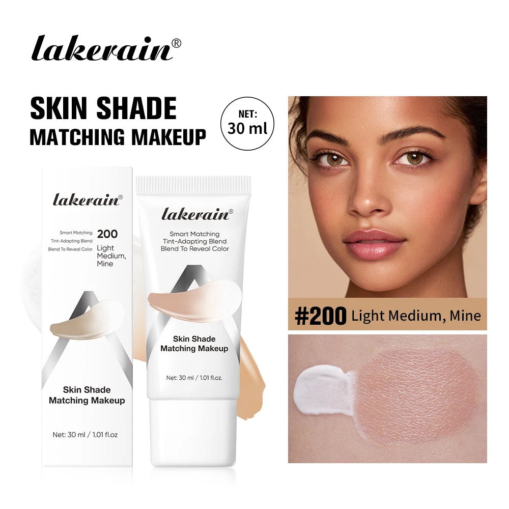 Lakerain Color Changing Liquid Foundation Brightening Moisturizing Skin SPF 15 Sunscreen Natural Even Skin Tone Slight Concealer Oasis Select Light Medium