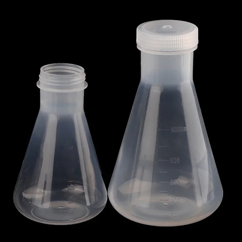 50ml To 1000ml Lab Plastic Erlenmeyer Flask Conical Container Bottle With Screw Cap For Laboratory Experiment Oasis Select
