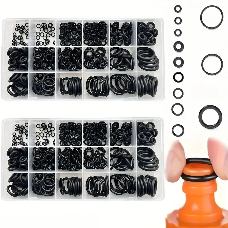 225Pcs O Ring Kit 18 Sizes Nitrile Rubber Gasket Seal Elastic Oil Resistant Washers for Faucet Plumbing Professional Use Oasis Select