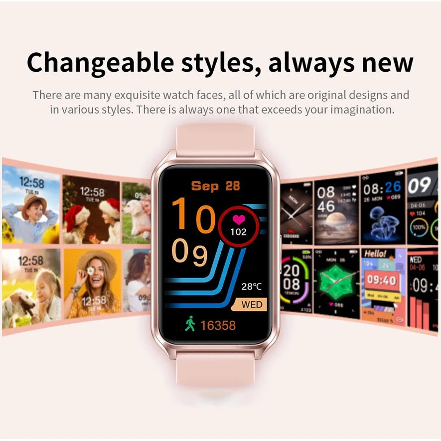 New 1.57" Blue Tooth Call Men Women Smartwatch 100+ Sport Modes Smart Watch Health Heart Rate Music Waterproof Voice assistant Oasis Select