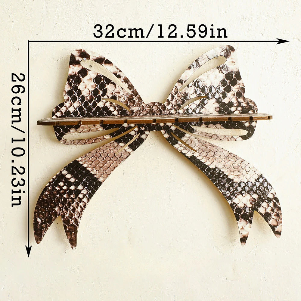 Wooden Snake Bow Style Crystal Wall Shelf Simple Home Bedroom Homestand Decoration Oasis Select Ms10076