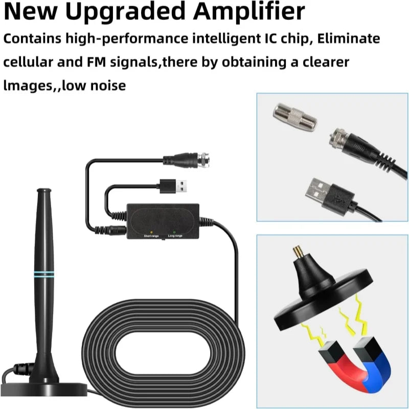 DTMB HDTV Antenna High-Gain Amplifier Indoor Outdoor DVB-T2 High-Definition Terrestrial Wave Wholesale Manufacturer Oasis Select