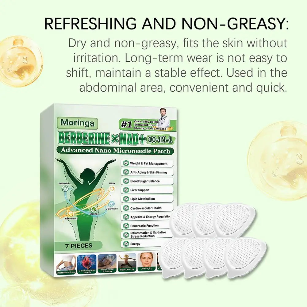 10-in-1 Nano Microneedle Patch Natural Gentle Patches Moisturizing Skin for Women Men Firming Nano Microdarts Patches 0.2mm Oasis Select