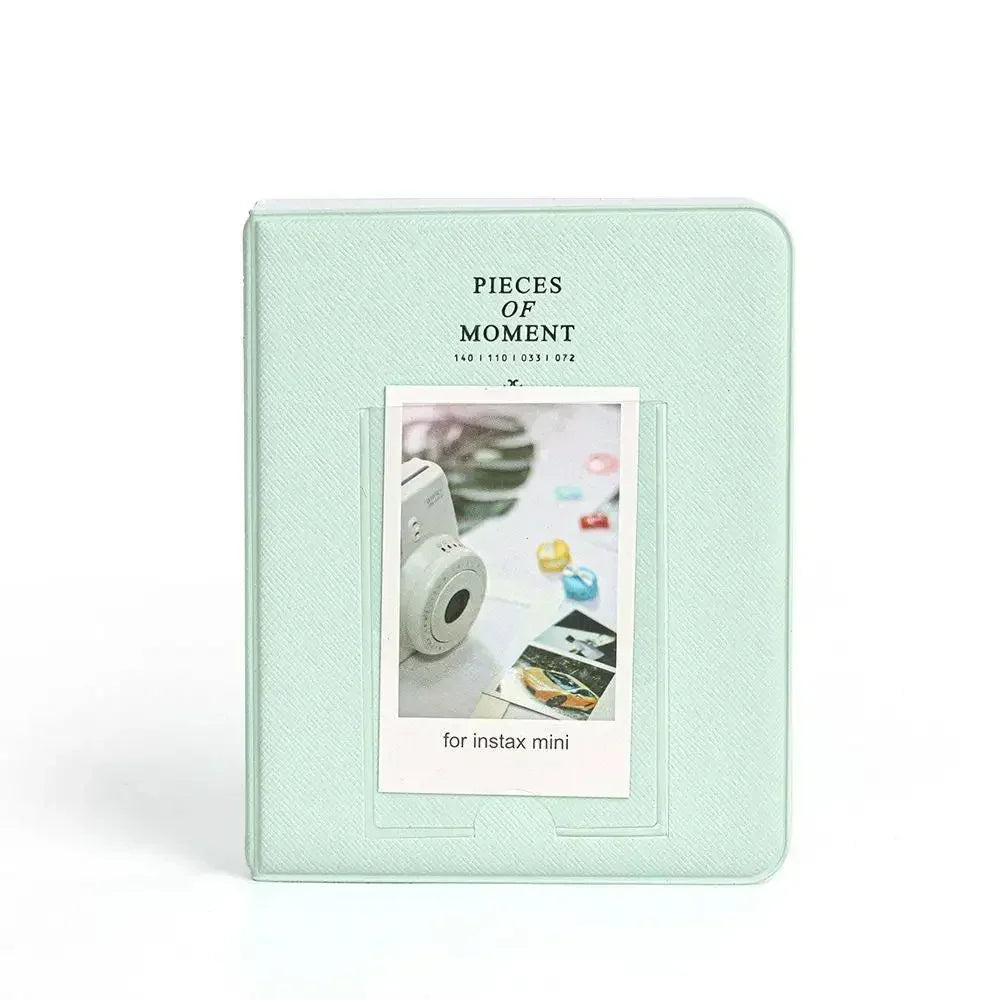 64 Pockets Photo Album Inch Pictures Storage Case Stamps Tickets Cards Organizer For Fujifilm Instax Mini 12/11/9 Oasis Select green