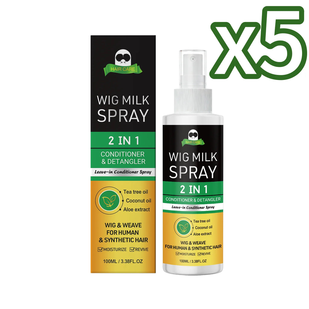 2-in-1 Wig Milk Spray | Anti-Frizz Leave-In Conditioner 100ml Leave-In Hair Spray Oasis Select 100ml Boxed X 5PCS