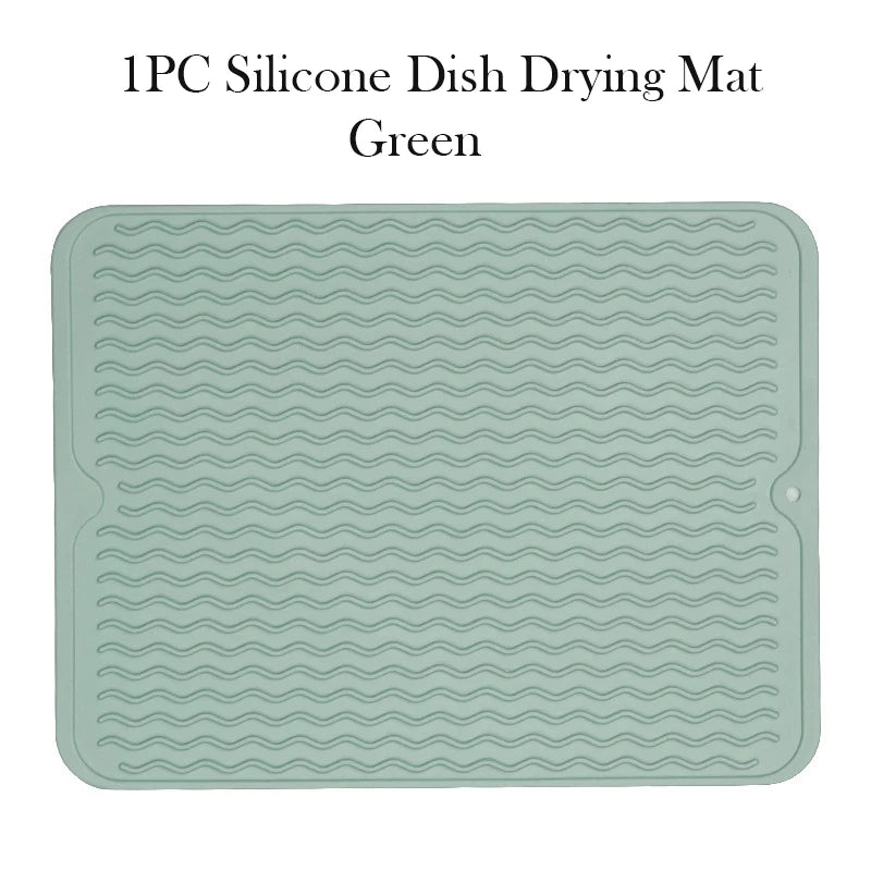 Silicone Dish Drying Mat Protector Sink Mat Table Kitchen Home Anti Slip Drying Dishes Drain Mat Heat Resistant Kitchen Sink Mat Oasis Select 1pc blue 1 40x30CM Strip
