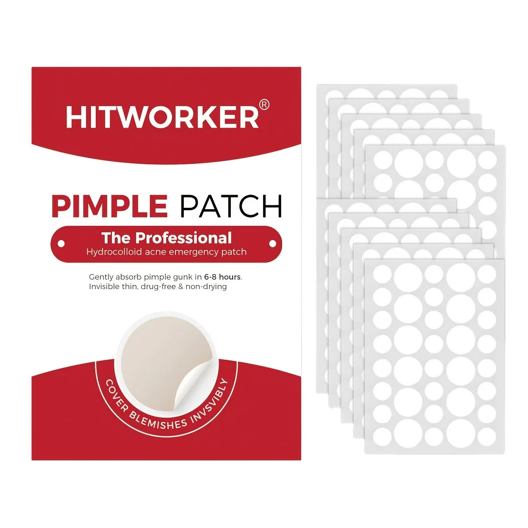 180/360/720 HITWORKER Acne Patch, with water-based gel for body temperature and non irritating properties. Circular transparent Oasis Select 360PCS