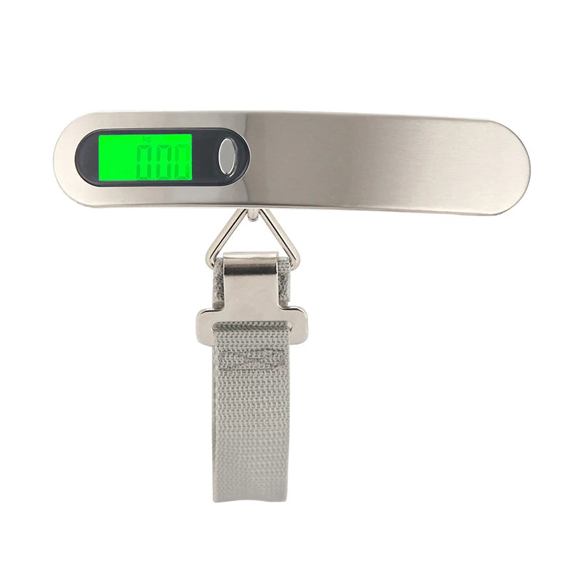50KG/110LB Luggage Weighing Scale Electronic Digital Scale Travel Portable Hanging Scales Oasis Select Silver