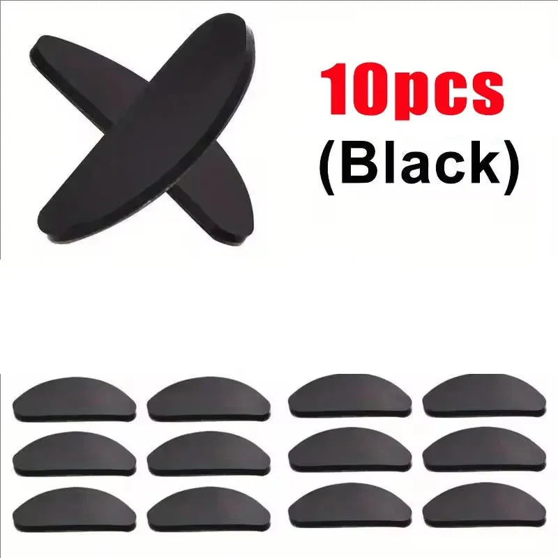 10/20/30/40Pcs Adhesive Nose Pad, Eyeglass Nose Pads Stick On Silicone Anti-Slip For Sunglasses Thin Nose Pads Eyeglasses Oasis Select 10pcs Black