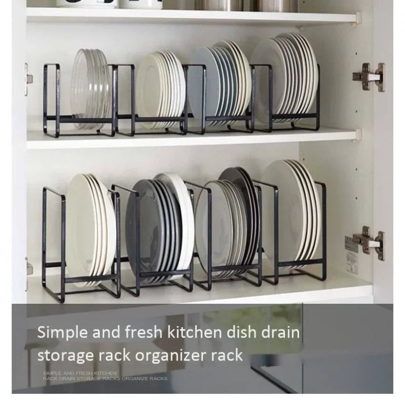 4/2/1pcs Kitchen Rack Dish Storage Rack Cabinet Dish Rack Dinner Plate Drain Rack Countertop Rack Plate Iron Oasis Select