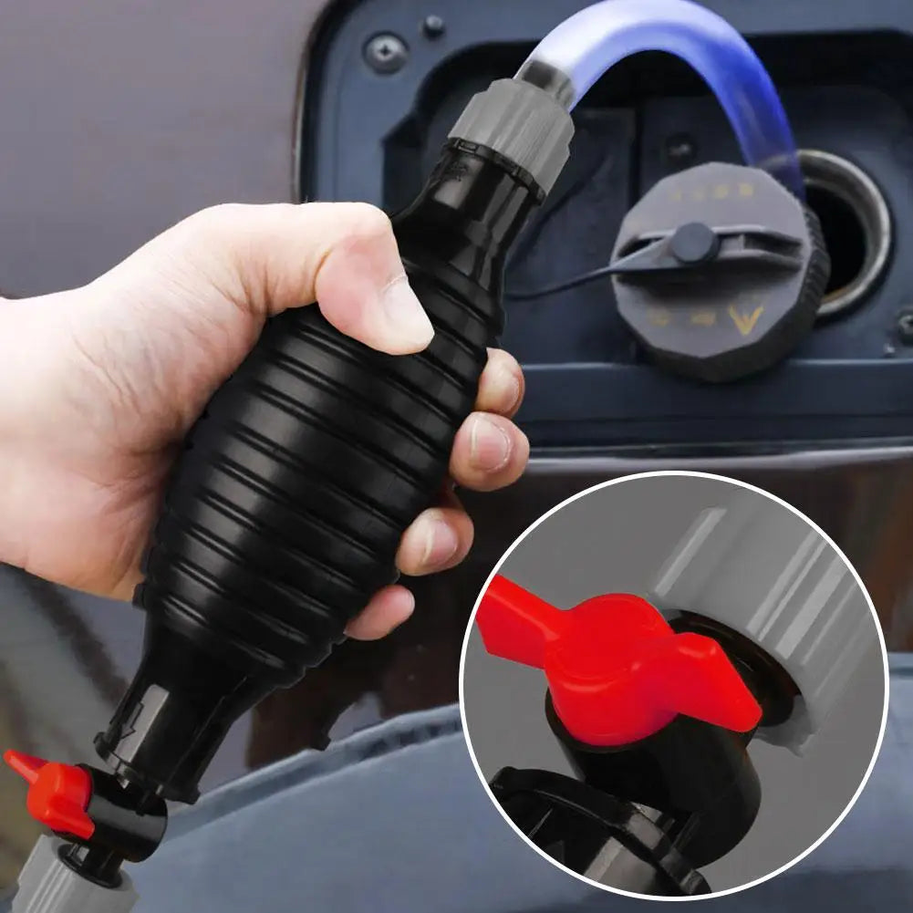 Car Motorcycle Manual Fuel Pump Oil Gasoline Petrol Diesel Liquid Transfer Tool Set with Hose Hand Water Suction Pump 1.5/1/2M Oasis Select