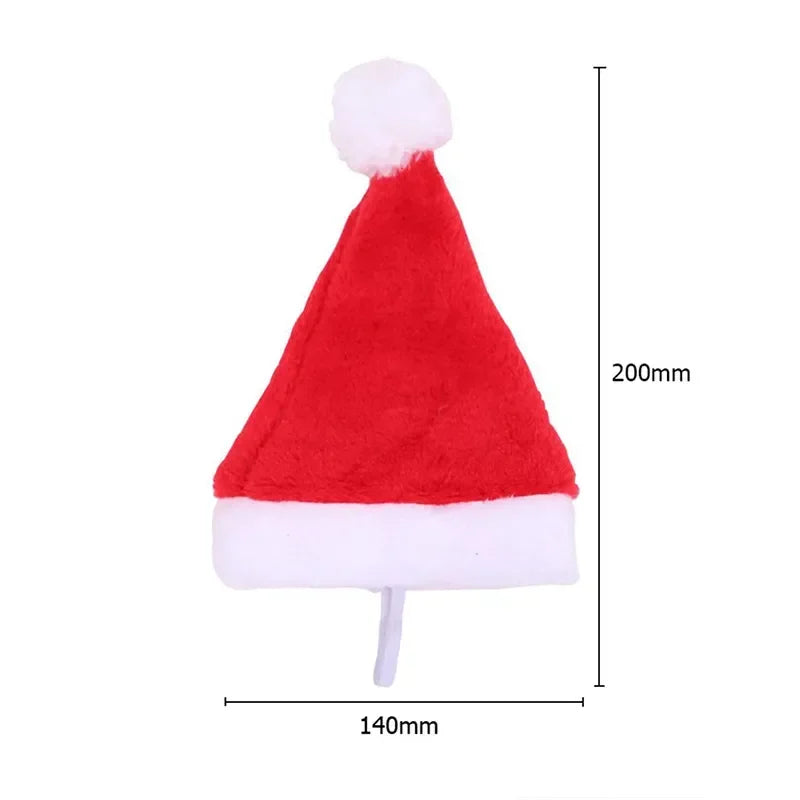 50PCS Christmas Pet Dog Cat Santa Hat Cosplay Hats Pet Costume Ornaments Christmas Party Pet Supplies Christmas Decorations Oasis Select