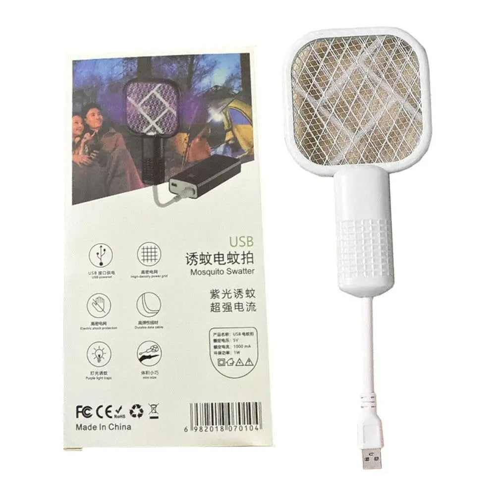 Household Electric Mosquito Killer With UV Purple Light Mini USB Electric Fly Killer Lamp Portable for Car Outdoor Camping Oasis Select White