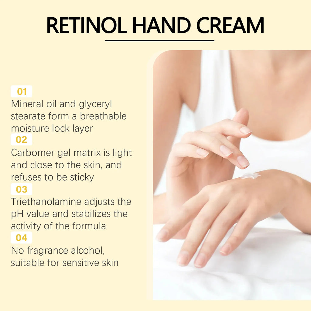 Retinol Hand Cream – Firming Lotion for Dry Aging Hands 50g Retinol Hand Cream Oasis Select
