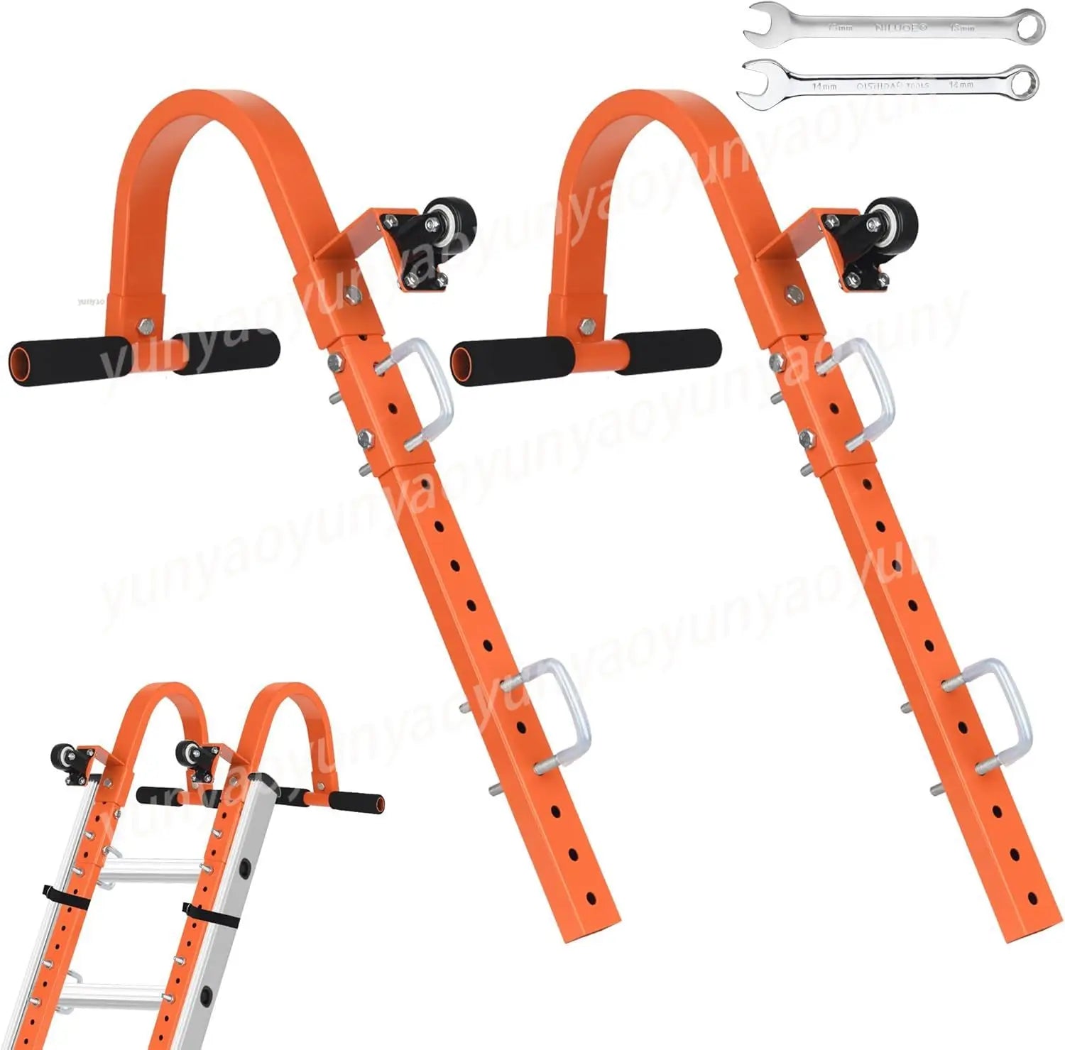 Ladder Roof Hook, Ladder Stabilizer and Safety Hook for Roof Work, Anti-Slip Ladder Accessory Oasis Select Porous ladder hook