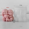 Couple Rabbit Shape Silicone Mold DIY Scented Candle Silicone Mould Soap Candle Making Supplies Gifts Easter Home Decoration Oasis Select Style 1