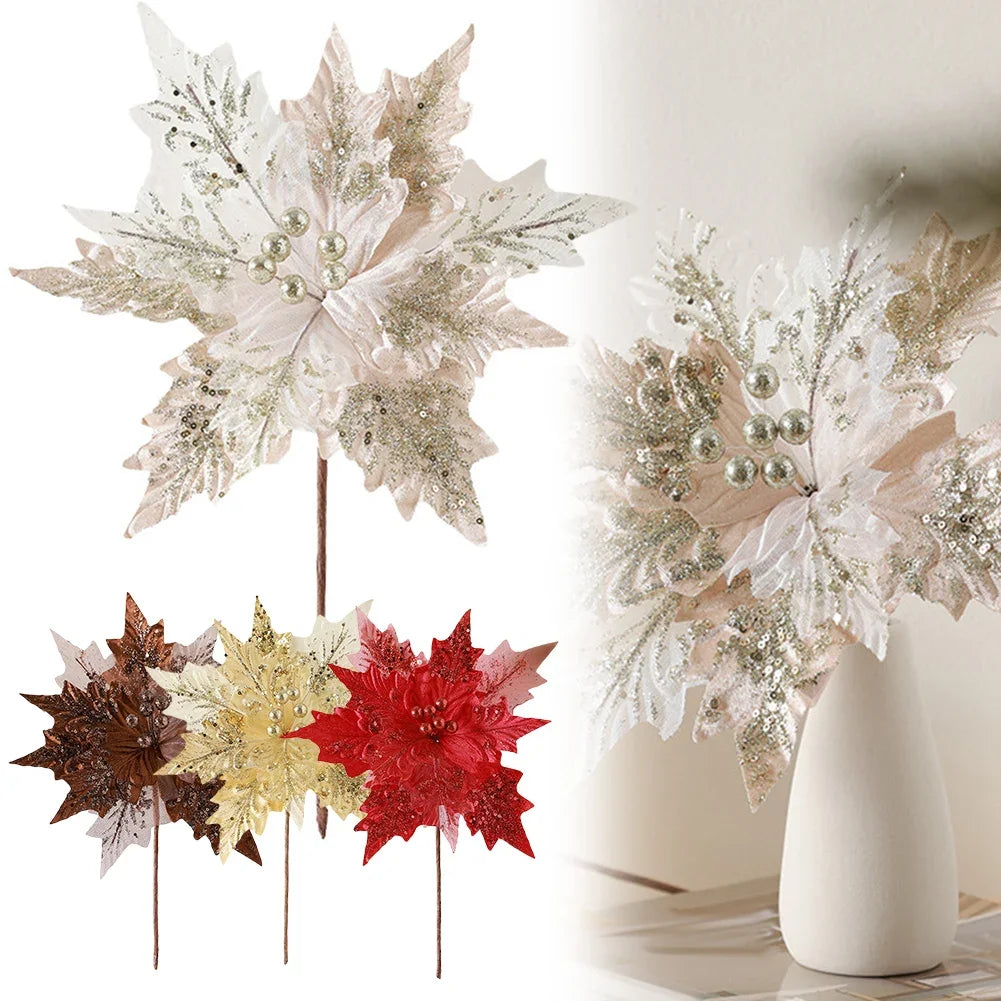 DIY Flower Arrangement Christmas Tree Decorations Festive Ambiance Unique Glitter Style Festive Settings For Christmas Parties Oasis Select