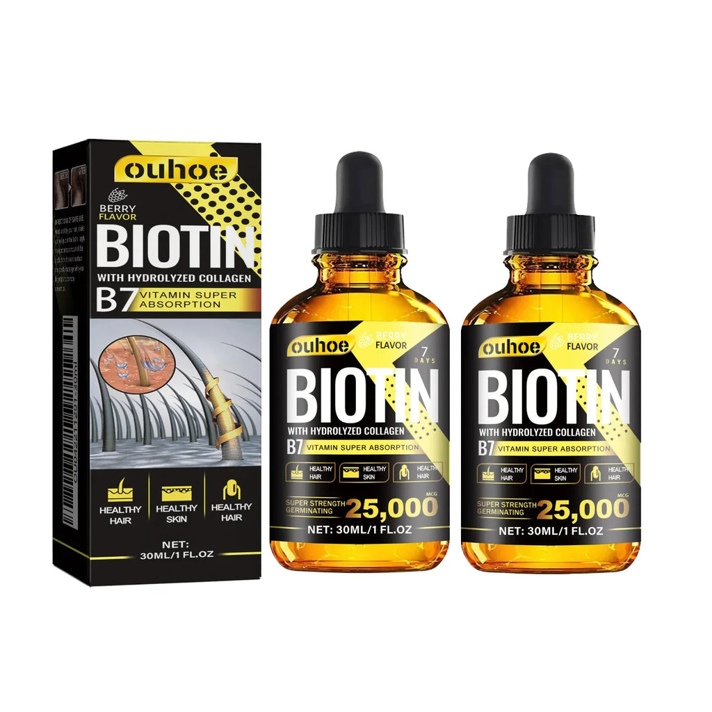 Collagen B7 Vitamin Hair Growth Essential Oil Prevent Hair Loss And Nourish With Essential Oil Scalp Treatment Set For Men Women Oasis Select 2pcs