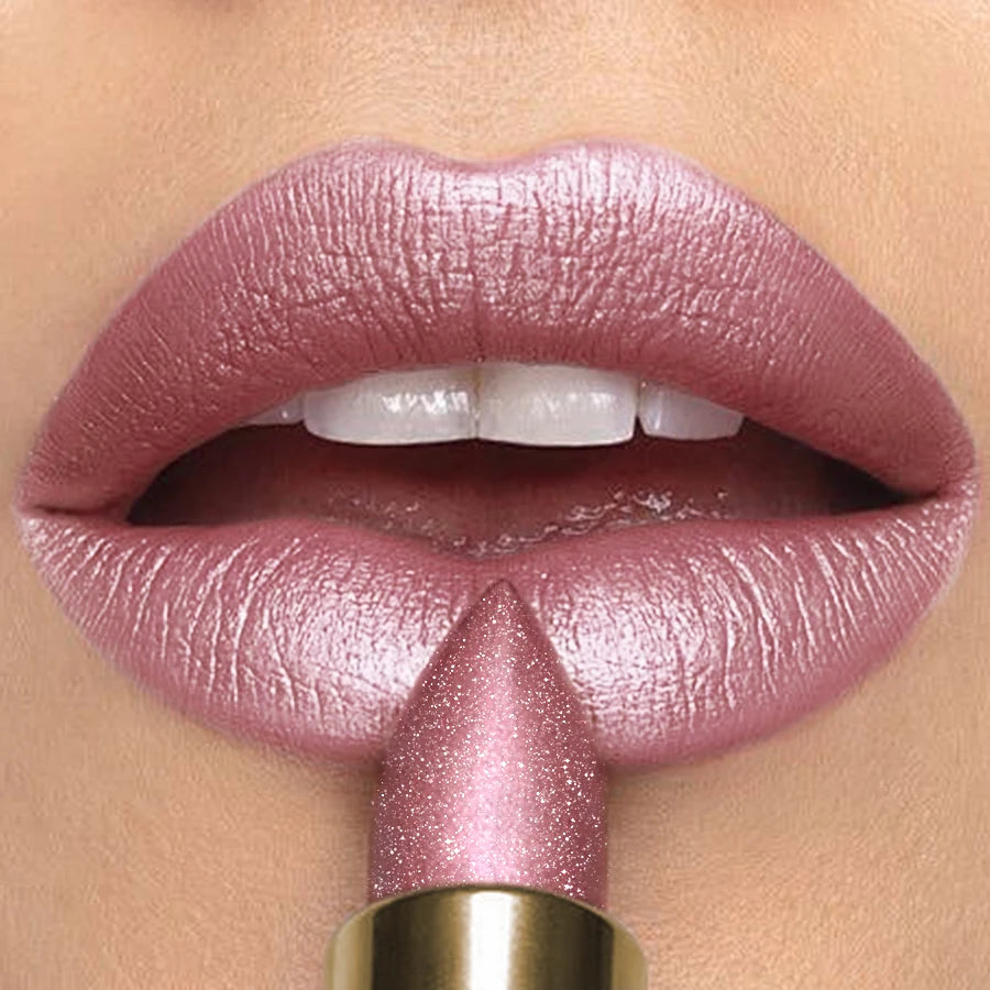 KAFURUX Metallic Glitter Lipstick – 16 Colors, Waterproof
