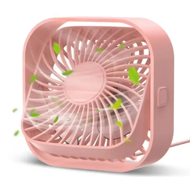 USB Desktop Small Fan Mini Desktop Ultra Quiet 3-speed adj High Power Removable Fan for Office Outdoor Library Dormitory Oasis Select K50 Pink