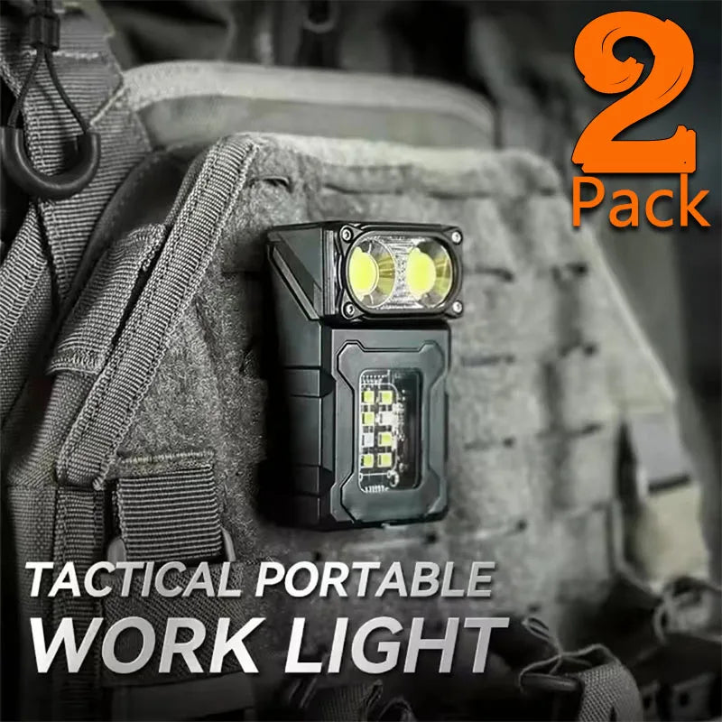 Mini Portable LED COB Flashlight with Pen Clip Head Rotation Magnetic Torch Built-in Battery Rechargable Outdoor Camping Lantern Oasis Select