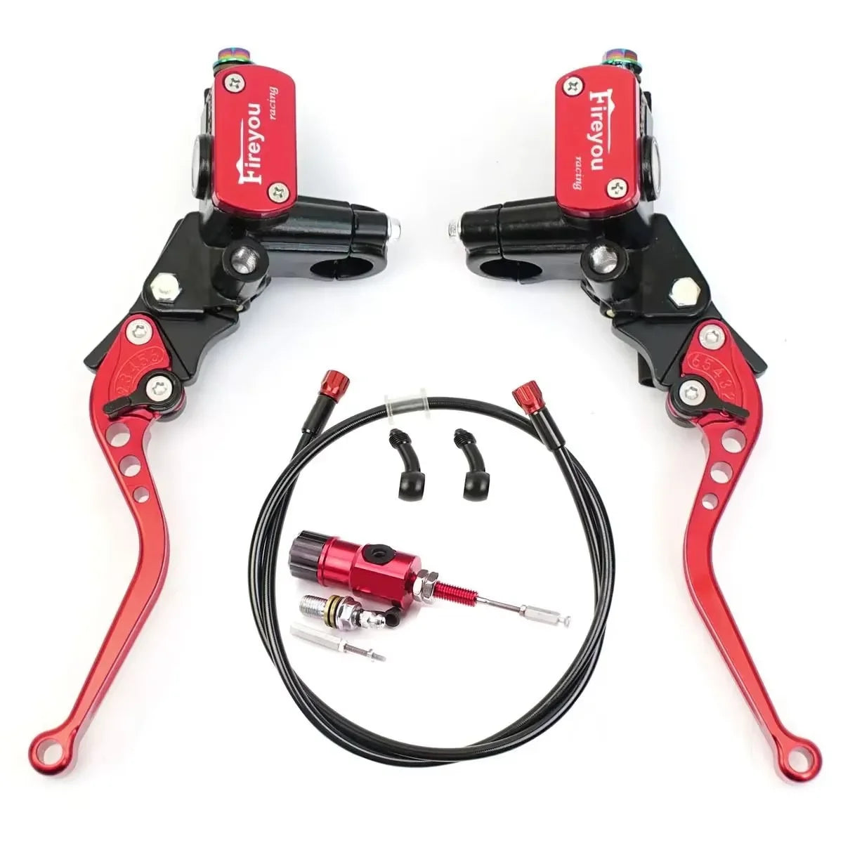 Motorcycle disc brake pump upper pump master cylinder modification accessories are universal Oasis Select Red