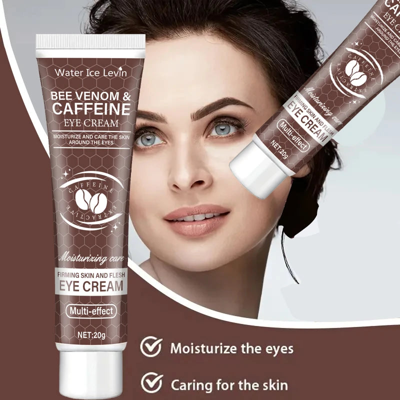 Natural Caffeine Intensive Moisturizing and Firming Eye Cream 20g, for Puffiness and Dark Circles Use It to Lift the Eye Area, Reduce Wrinkles and Signs of Aging, and Achieve a Light Beige, Relaxed Look. Oasis Select